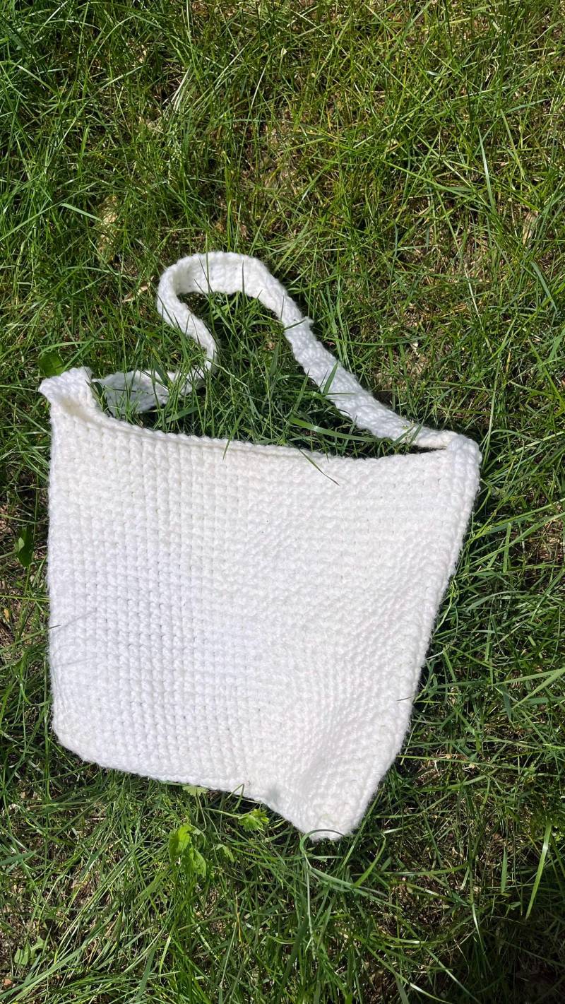 Hand Gehäkelte Tasche Weiss von IMAGInationplays