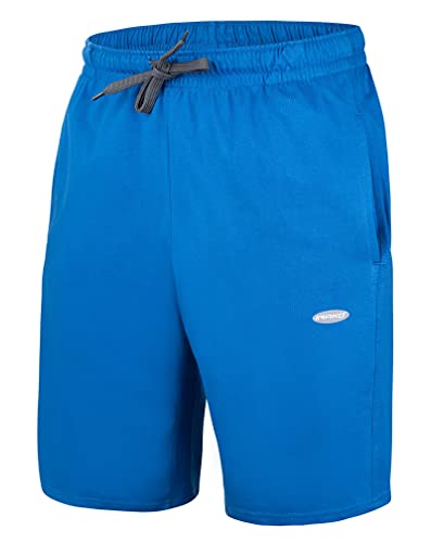 Imako Kurze Hose Herren I Herren Shorts I Bermuda Shorts Herren mit Seitentaschen - Tunnelzug I Herren Shorts für Heim und Freizeit Blau Gr. 3XL von Imako