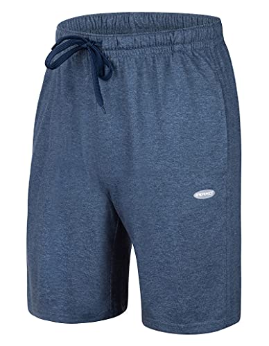 Imako Kurze Hose Herren I Herren Shorts I Bermuda Shorts Herren mit Seitentaschen - Tunnelzug I Herren Shorts für Heim und Freizeit Jeans Blau Gr. 3XL von Imako