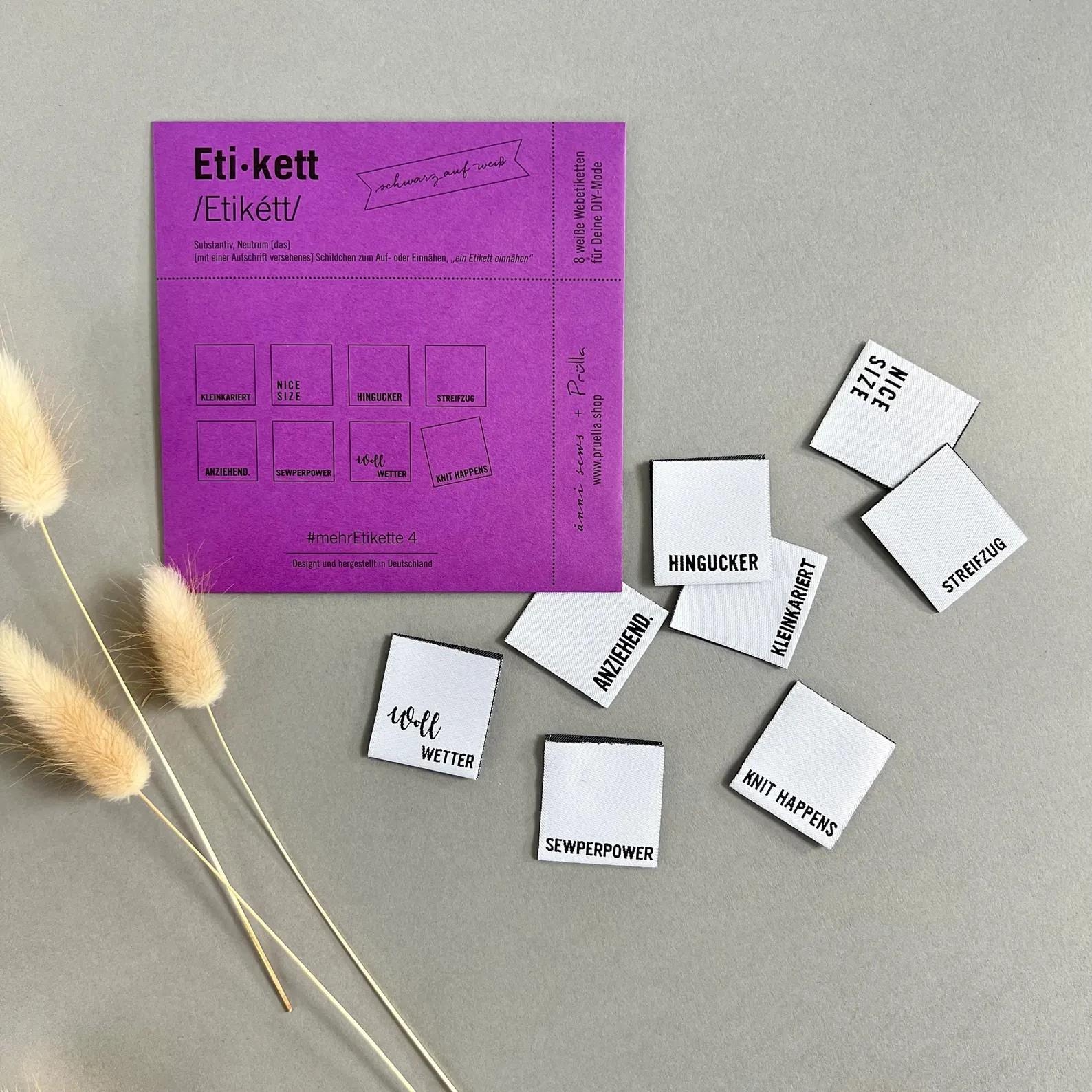 4. Edition Violett #mehretikette - 8 Webetiketten Von Prülla Und Ännie von IMCstoffwelten