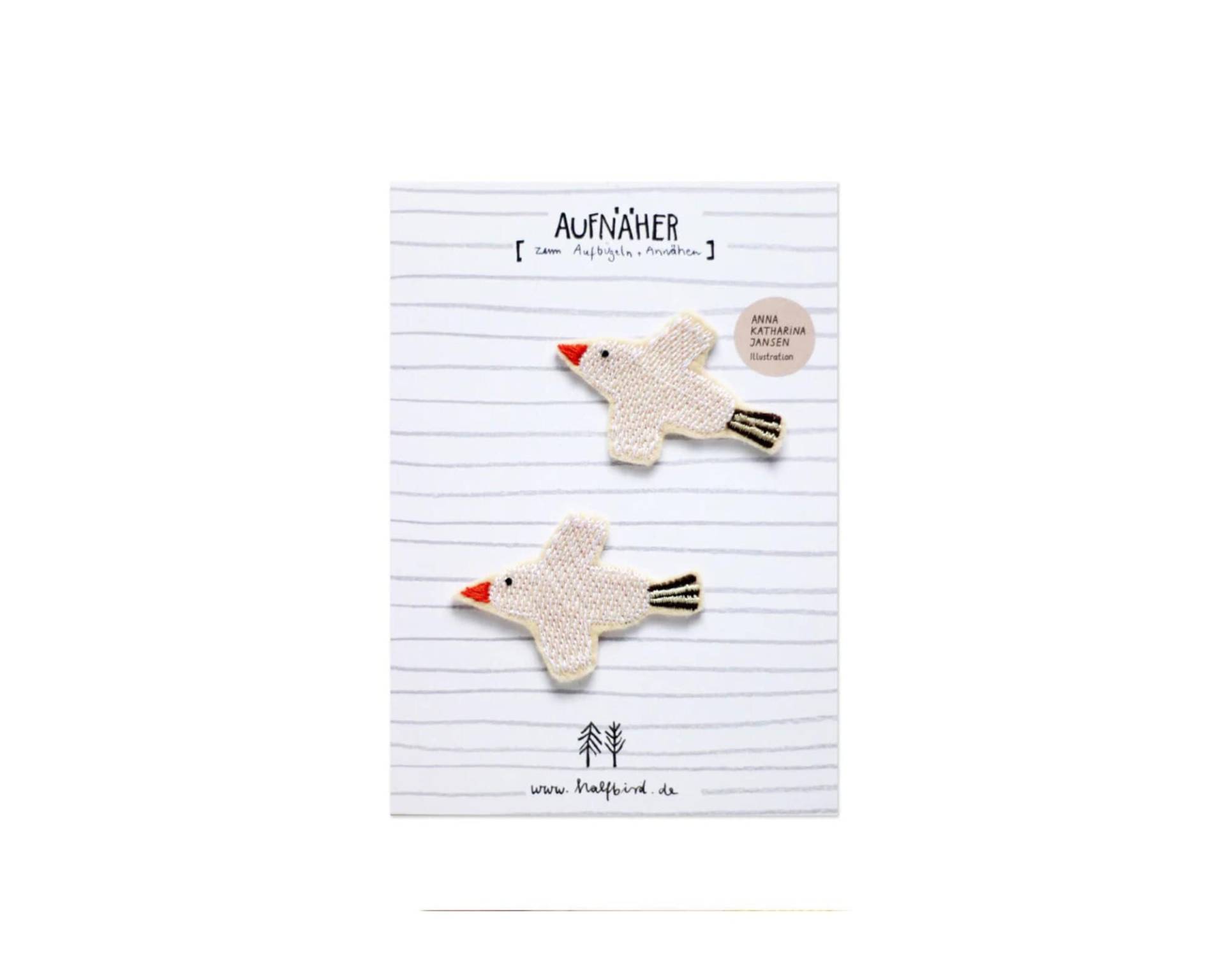 Halfbird Aufnäher "Vogel" Bügelflicken - 2Er Set von IMCstoffwelten