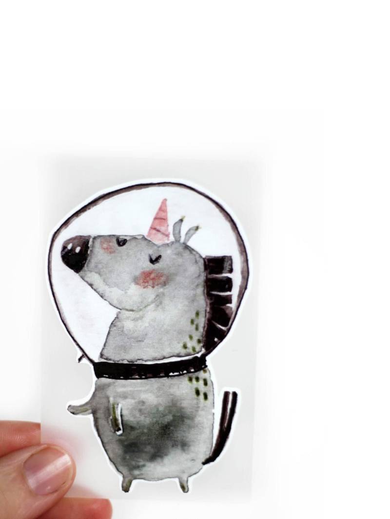 Halfbird Bügelbild "Spacehorn" von IMCstoffwelten