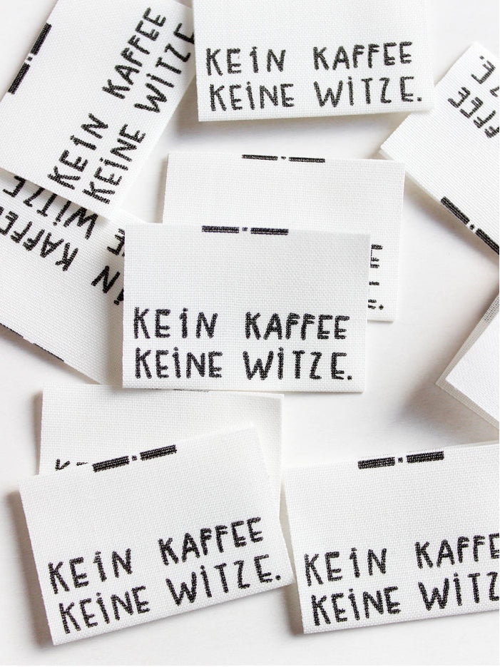 Halfbird Etikett "Kein Kaffee Keine Witze " - 3Er Set Aus Biobaumwolle von IMCstoffwelten