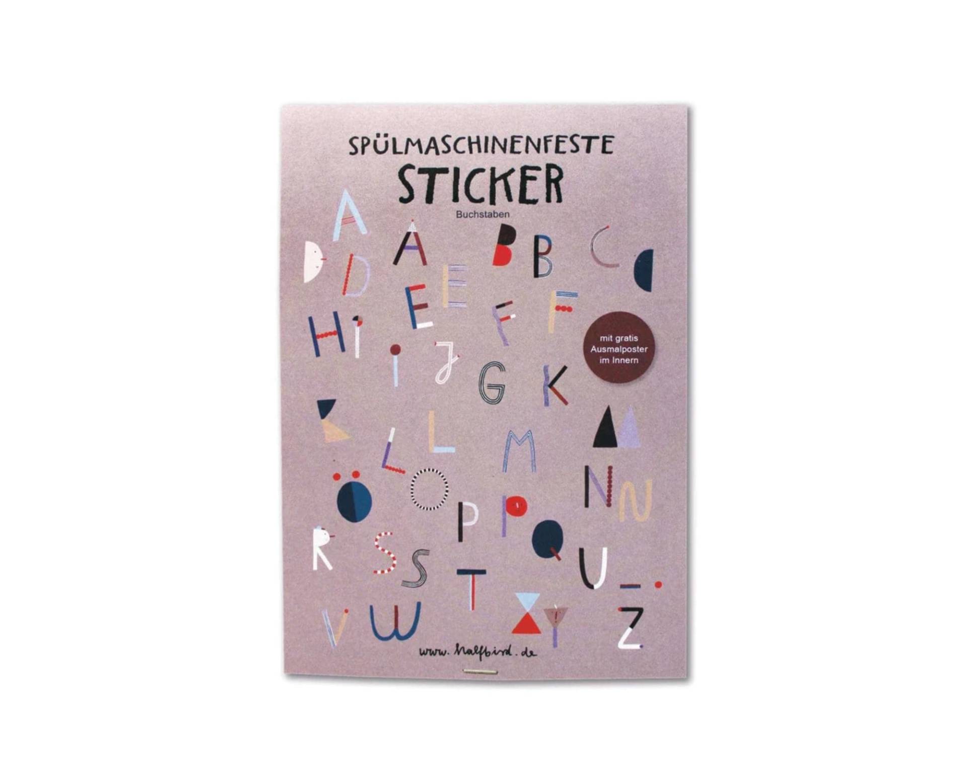 Halfbird Spülmaschinenfeste Aufkleber Abc von IMCstoffwelten