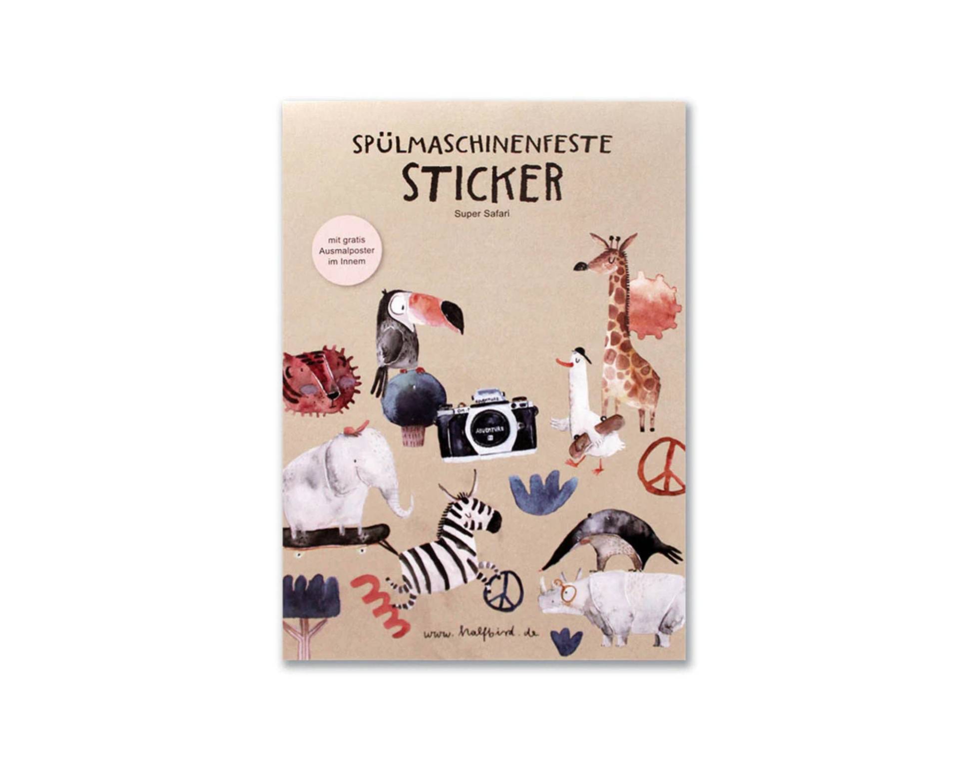 Halfbird Spülmaschinenfeste Aufkleber Super Safari von IMCstoffwelten