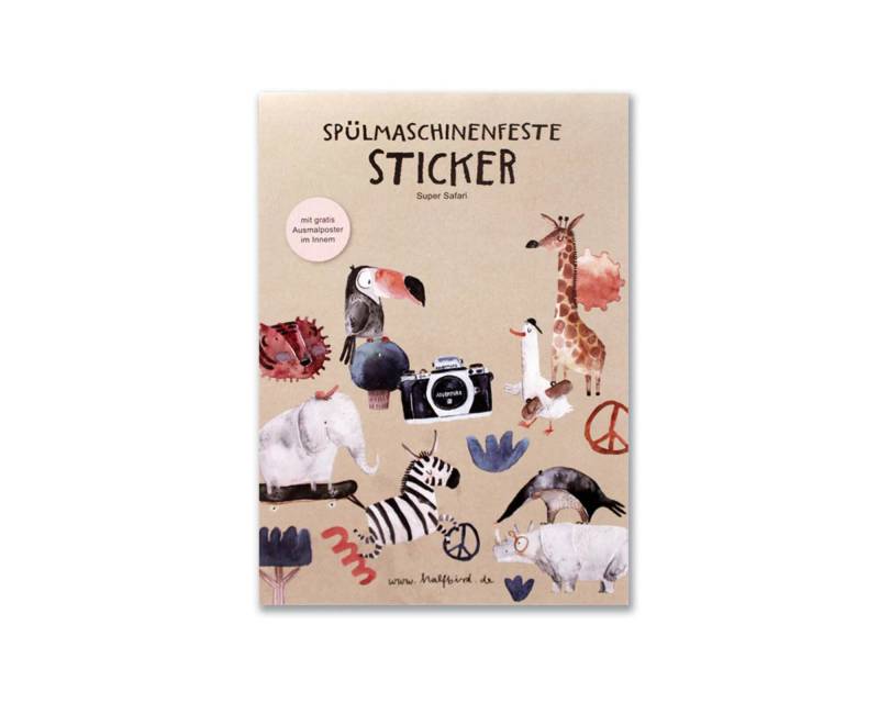 Halfbird Spülmaschinenfeste Aufkleber Super Safari von IMCstoffwelten