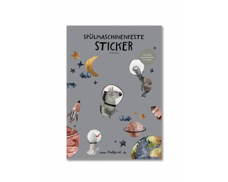 Halfbird Spülmaschinenfeste Aufkleber Weltraum von IMCstoffwelten