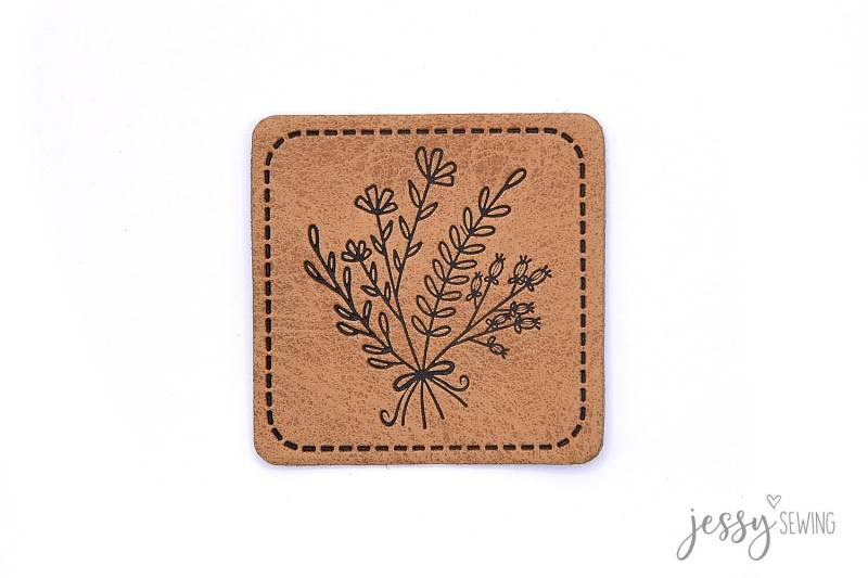 Kunstleder Label "Bouquet" Von Jessy Sewing - Ab 2 Stück von IMCstoffwelten