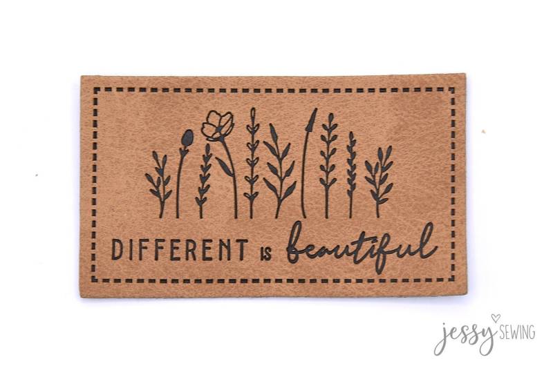 Kunstleder Label "Different Is Beautiful" Von Jessy Sewing - Ab 2 Stück von IMCstoffwelten