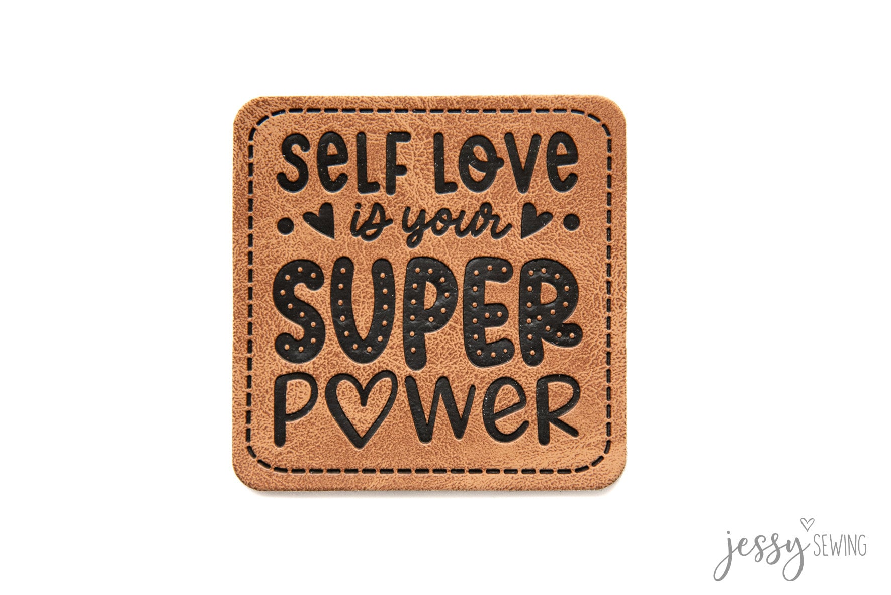 Kunstleder Label "Self Love Superpower" Von Jessy Sewing - Ab 2 Stück von IMCstoffwelten