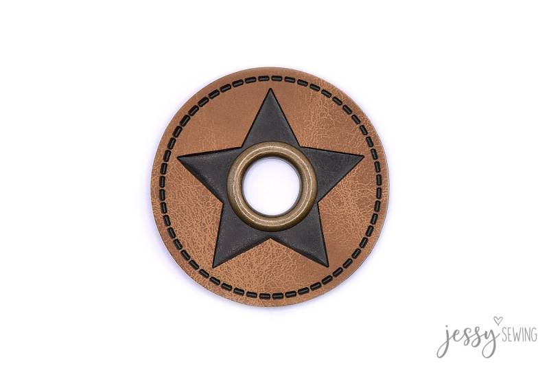 Kunstleder Ösen "Stern" Von Jessy Sewing - Ab 2 Stück von IMCstoffwelten