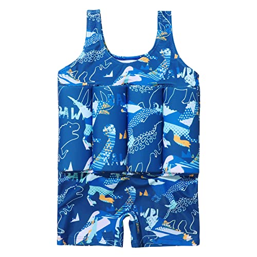 IMEKIS Kind Mädchen Jungen Float Badeanzug Einteilige Blume Tier Bademode Baby Schwimmen Lernen Schwimmen Trainingshilfe Weste Auftrieb Wassersport Swimwear Strand Schwimmen Kostüm von IMEKIS