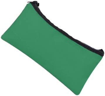 Einfarbiges Segeltuch für Make-up, Bastelzubehör, Reisen, waschbar, mehrfarbig, Geschenkbeutel mit Reißverschluss, grün, Pack-2, Einfarbig von IMFAA