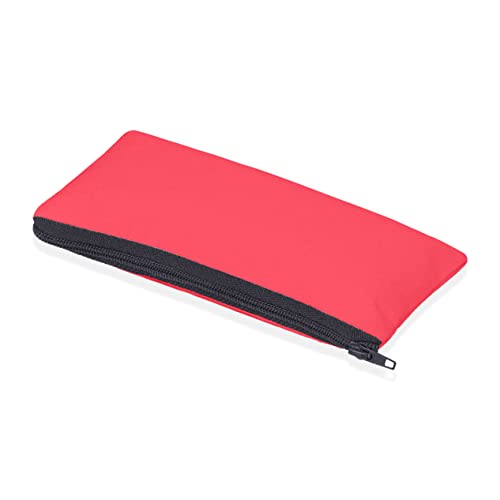 Einfarbiges Segeltuch für Make-up, Bastelzubehör, Reisen, waschbar, mehrfarbig, Geschenktasche mit Reißverschluss, rot, Pack-2, Einfarbig von IMFAA