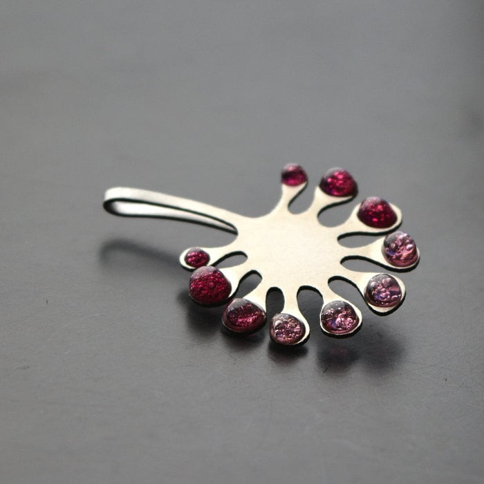 Edelstahl Brosche Blütenstand Edelstahl Brosche Blütenstand von IMHjewellery