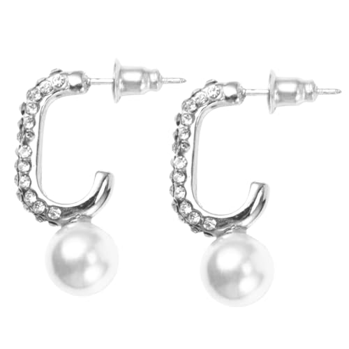 IMIKEYA 1 Paar C Förmige Perlen Ohrstecker für Damen und Kreative Ohrringe Silber für Anlässe Leicht Auszuziehen Perfektes Accessoire für Alltag IMIKEYA 1 Paar C Förmige Perlen Ohrstecker für Damen und Kreative Ohrringe Silber für Anlässe Leicht Auszuziehen Perfektes Accessoire für Alltag von IMIKEYA