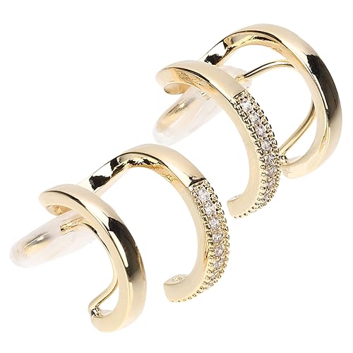 IMIKEYA 1 Paar C Form Ohrclips für Damen Doppellagige Hohl Gestaltete Ohrringe Gold Bequeme Clip Ohrschmuck für Partys Hochzeiten Geburtstage und IMIKEYA 1 Paar C Form Ohrclips für Damen Doppellagige Hohl Gestaltete Ohrringe Gold Bequeme Clip Ohrschmuck für Partys Hochzeiten Geburtstage und von IMIKEYA