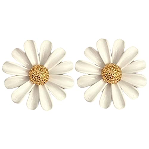 IMIKEYA 1 Paar Daisy Ohrringe für Frauen Vintage Blumen Ohrstecker Silber Einzigartiger Schmuck für Besondere Anlässe für an Weihnachten Geburtstage oder Valentinstag von IMIKEYA