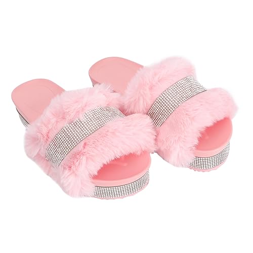 IMIKEYA 1 Paar Damen Hausschuhe mit Plüsch und Strass Dicke Sohle Warme und Rutschfeste Slipper für Winter Geeignet für Schlafzimmer Wohnzimmer und Studentenwohnheim IMIKEYA 1 Paar Damen Hausschuhe mit Plüsch und Strass Dicke Sohle Warme und Rutschfeste Slipper für Winter Geeignet für Schlafzimmer Wohnzimmer und Studentenwohnheim von IMIKEYA