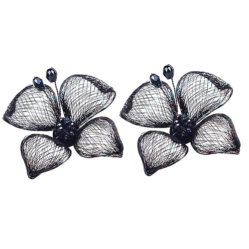 IMIKEYA 1 Paar Damen Schuhschmuck Metall Schuhschnallen mit Schmetterlings und Blumen Design Dekorativ für Pumps für Partys und Besondere Anlässe von IMIKEYA
