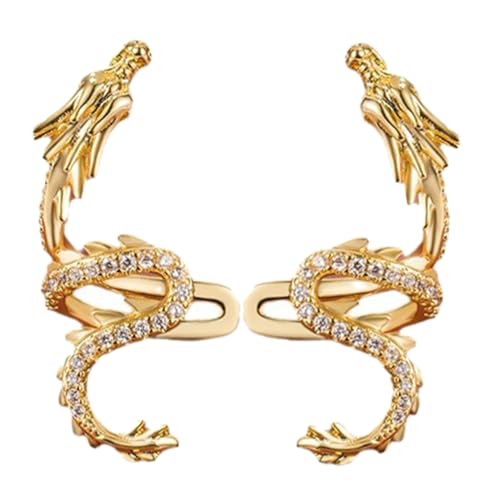 IMIKEYA Drachen Ohrclips Ohrmanschetten für Damen Strass Nicht Durchstochene Ohrringe Party Schmuck für Frauen IMIKEYA Drachen Ohrclips Ohrmanschetten für Damen Strass Nicht Durchstochene Ohrringe Party Schmuck für Frauen von IMIKEYA