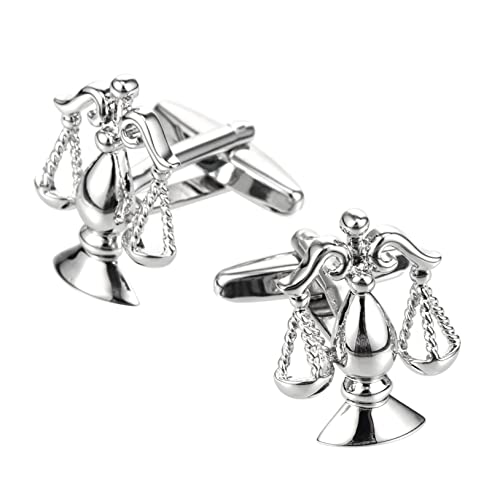 IMIKEYA 1 Paar Herren Manschettenknöpfe im Balance Design Stilvolle Cufflinks für Formelle und Anlässe Handwerkskunst und Angenehme Haptik Perfektes für Männer Väter und Partner von IMIKEYA