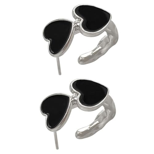 IMIKEYA 1 Paar Herzförmige Ohrringe Silber für Damen Trendige Ohrstecker im Einzigartigen Design für Besondere Anlässe und Alltag als Modisches Accessoire IMIKEYA 1 Paar Herzförmige Ohrringe Silber für Damen Trendige Ohrstecker im Einzigartigen Design für Besondere Anlässe und Alltag als Modisches Accessoire von IMIKEYA