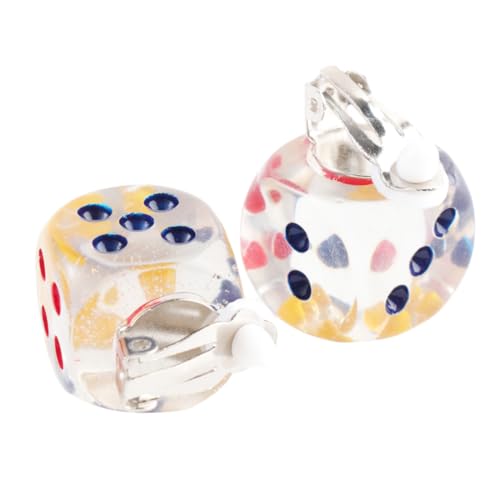 IMIKEYA 1 Paar Kreative Cartoon Würfel Ohrringe Bunte Würfelohrringe für Damen Niedliche Dice Ear Clips Spaßiges Accessoire für Langlebig und Einfach zu Tragen IMIKEYA 1 Paar Kreative Cartoon Würfel Ohrringe Bunte Würfelohrringe für Damen Niedliche Dice Ear Clips Spaßiges Accessoire für Langlebig und Einfach zu Tragen von IMIKEYA