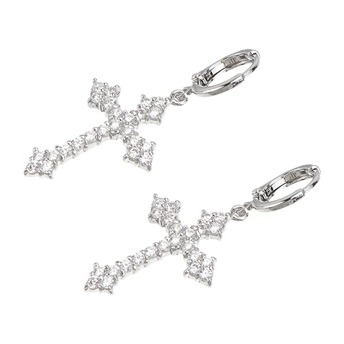 IMIKEYA 1 Paar Kreuz Ohrringe für Damen Funkelnde Hängende Ohrringe für Partys Modeaccessoires mit Elegantem Design für Tägliche Outfits und Festliche Anlässe IMIKEYA 1 Paar Kreuz Ohrringe für Damen Funkelnde Hängende Ohrringe für Partys Modeaccessoires mit Elegantem Design für Tägliche Outfits und Festliche Anlässe von IMIKEYA