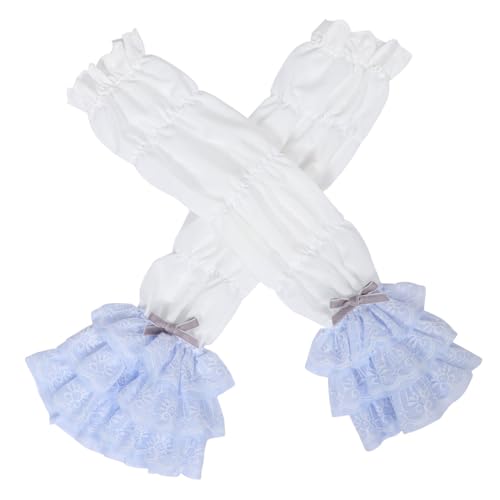IMIKEYA Lolita-handschuhe Mit Spitzenarmmanschetten Kawaii Fingerlose Armstulpen Abnehmbare Tüllärmel Für Cosplay-kostümzubehör Hochzeitsärmel Und Puffärmel-design von IMIKEYA