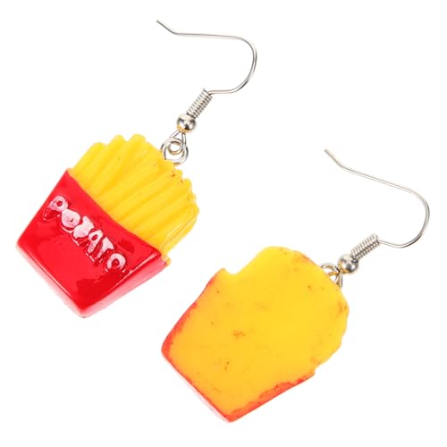 IMIKEYA 1 Paar Lustige Pommes Frites Ohrringe Hochwertigem Harz Handgefertigte Dekorative Tropfen Ohrringe für Mädchen für Partys Hochzeiten und Alltag von IMIKEYA