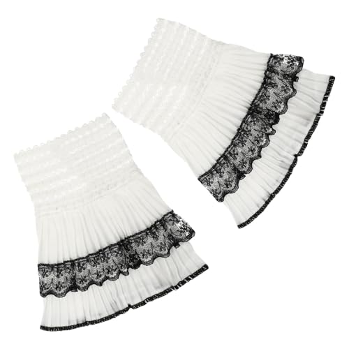 IMIKEYA 1 Paar Mode Damen Rüschenarm Manschetten Abnehmbare Ärmel Accessoires für Blusen und Kleider Fake Ärmel für Partys und Alltagsmode von IMIKEYA