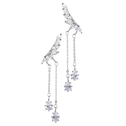 IMIKEYA 1 Paar Ohrringe mit Flügeln Silber Funkelnde Ohrringe mit Strass für Hochzeit Braut Freundin Mutter Tochter Elegantes Ohraccessoire IMIKEYA 1 Paar Ohrringe mit Flügeln Silber Funkelnde Ohrringe mit Strass für Hochzeit Braut Freundin Mutter Tochter Elegantes Ohraccessoire von IMIKEYA