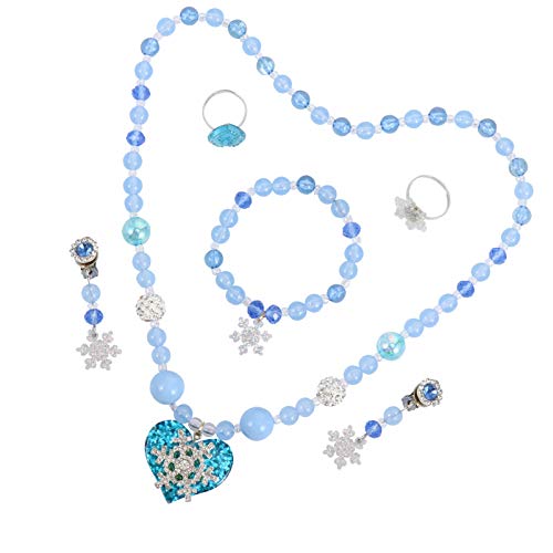 IMIKEYA Perlenkette Und Armband Set Für Damen Perlen Junge Mädchen Set Mit Ohrringe Süße Perlenkette Armband Und Ohrringen Mit Schneeflockenmotiv von IMIKEYA