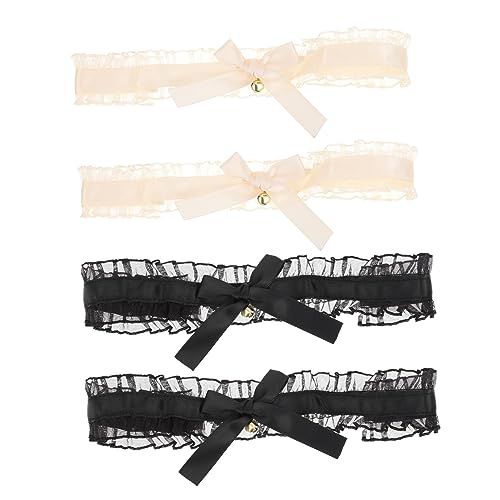 IMIKEYA 1 Satz Bowknot Lace Chokern Modeaccessoires für Damen Schwarz und Beige für Kostüme Hochzeiten und Alltägliche Outfits von IMIKEYA