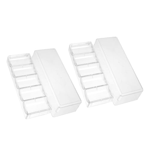 IMIKEYA 1 Satz Chip-Box Poker Tabletts Chips-Rack-Organizer Sichtbare Chipsschale P.s Transparent 2 Stück von IMIKEYA