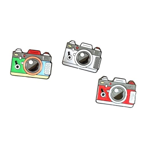 IMIKEYA 1 Satz Kamerabroschen Legierung Vintage Anstecker Für Kleidung Taschen Und Accessoires Dekoration Für Frauen Und Mädchen Zufällige Farben Zufällige Farbe 3 Stück von IMIKEYA