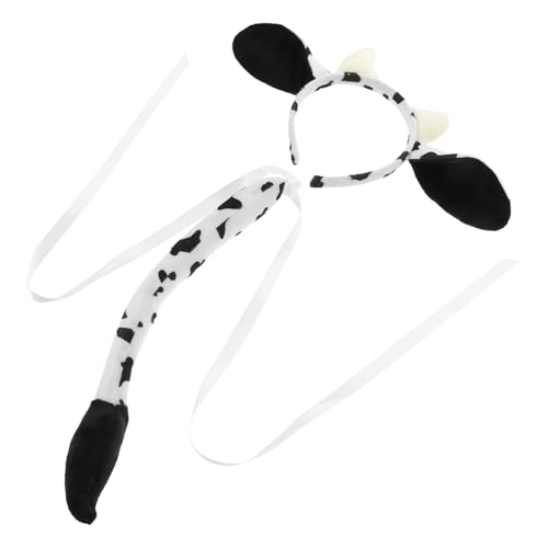IMIKEYA Kuh Kostüm Satz mit Kuhohr Stirnband für Cosplay Tierkostüm Requisiten Langlebig für Halloween Partys Bühnenauftritte von IMIKEYA