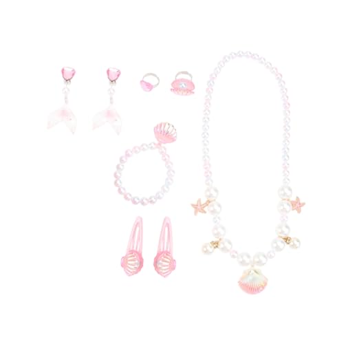 IMIKEYA 1 Satz Schmuckset für Halskette Armband Ring und Ohrringen Bunten Farben für Partys und Besondere Anlässe Hochwertige Kunstperlen und Langlebig und Kreativ von IMIKEYA
