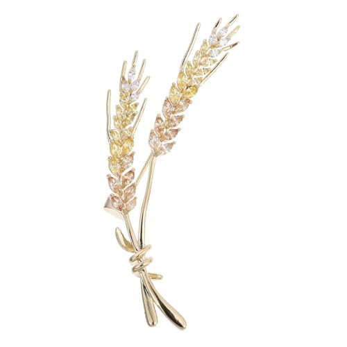 IMIKEYA Goldene Brosche in Weizenspitzenform Zarte Anstecknadel Goldfarben Dekoratives Kleidungsornament Brustnadel Für Hosen Röcke Pullover IMIKEYA Goldene Brosche in Weizenspitzenform Zarte Anstecknadel Goldfarben Dekoratives Kleidungsornament Brustnadel Für Hosen Röcke Pullover von IMIKEYA