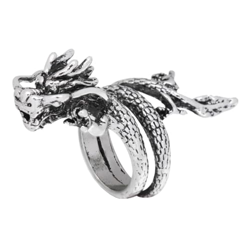 IMIKEYA Drachenring für Herren Einzigartiger Fingerring Legierung Modischer Schmuck für Erwachsene Trendiges Design für Besondere Anlässe IMIKEYA Drachenring für Herren Einzigartiger Fingerring Legierung Modischer Schmuck für Erwachsene Trendiges Design für Besondere Anlässe von IMIKEYA