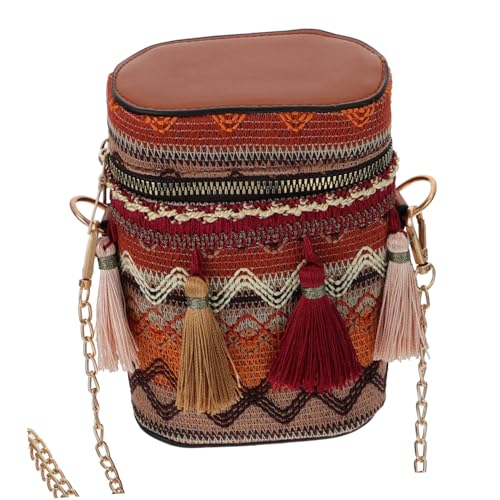 IMIKEYA 1 Stück Gelbe Wasserbottich Tasche mit Fransen Multifunktionale Umhängetasche für Handys Schlüssel und Kosmetik und Sicheres Reißverschlussdesign IMIKEYA 1 Stück Gelbe Wasserbottich Tasche mit Fransen Multifunktionale Umhängetasche für Handys Schlüssel und Kosmetik und Sicheres Reißverschlussdesign von IMIKEYA