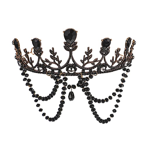 IMIKEYA 1 Stück Gothic Hochzeit Tiara Stirnband mit Kristallen Elegantes Haaraccessoire für Frauen und Bräute für Hochzeiten Partys Cosplay und Besondere Anlässe von IMIKEYA