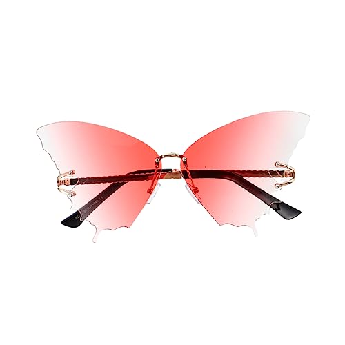 IMIKEYA 1 Stück Gradient Color Butterfly Sunglasses für Frauen Chic Oversized Party Accessory mit Weichem Nasenpolster und Modischem Design für Outdoor Aktivitäten von IMIKEYA