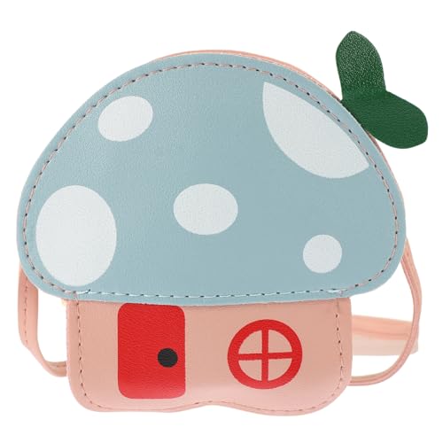 IMIKEYA Junge Mädchen Pilz Münztasche Cartoon Motiv Umhängetasche Für Mädchen Mit Pu Material Perfekter Kleingeldbeutel Für Münzen Kleinteile von IMIKEYA
