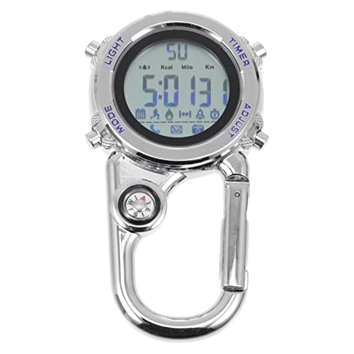 IMIKEYA Taschenuhr Outdooruhr Clip Uhr Campinguhr Kletteruhr Metall Hängende Uhr Wandern Uhrzeit Ablesen Reisen Abenteuer Zubehör von IMIKEYA