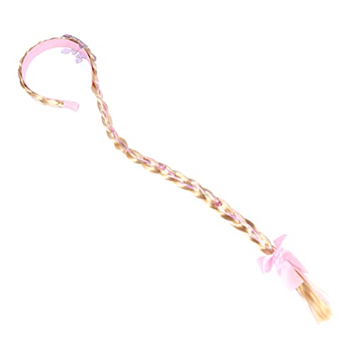 IMIKEYA 1 Stück Prinzessinnen Haarband mit Geflochtenem Haarschmuck für Mädchen Farbenfrohe Cosplay Wickelperücke für Partys und Festliche Anlässe von IMIKEYA