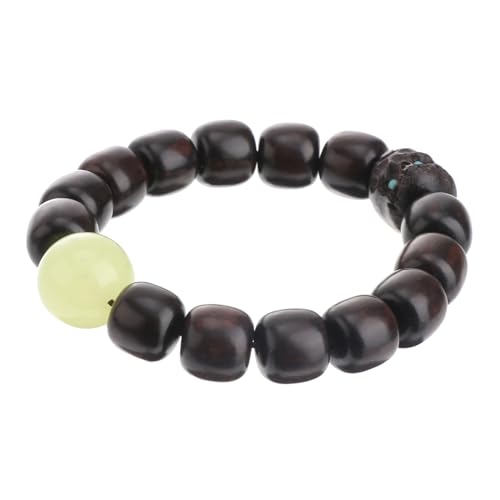 IMIKEYA 1 Stück Schwarzes Perlenarmband Buddha Perlen Kette für Männer und Frauen Vintage Design Langlebiges und Stilvolles Schmuckstück für Alltag von IMIKEYA