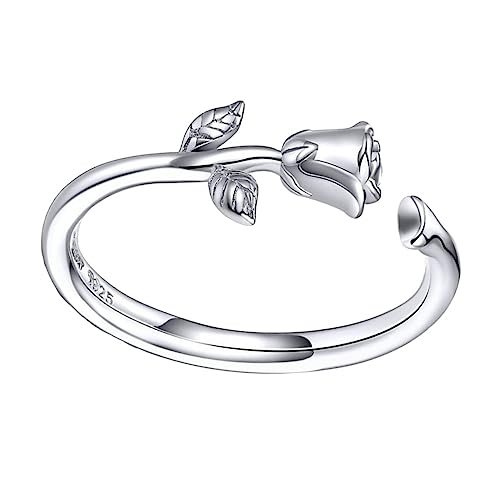 IMIKEYA 1 Stück Silber Ring für Frauen Verstellbar und Elegant für zu Besonderen Anlässen Wie Valentinstag Geburtstag und Jubiläen von IMIKEYA