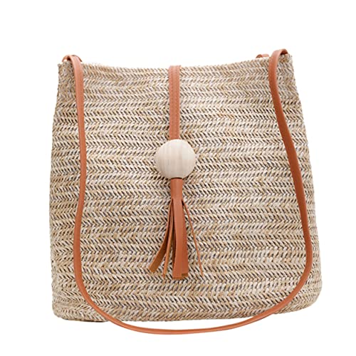 IMIKEYA 1 Stück Stylische Gewebte Strandtasche für Damen PU Gras Material für Strand Party Shopping Dates Vielseitig als Schulter oder Umhängetasche Nutzbar Braun IMIKEYA 1 Stück Stylische Gewebte Strandtasche für Damen PU Gras Material für Strand Party Shopping Dates Vielseitig als Schulter oder Umhängetasche Nutzbar Braun von IMIKEYA